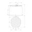 Lighting, 22 po, lampe de table, béton crème, abat-jour ivoire / crème, moderne