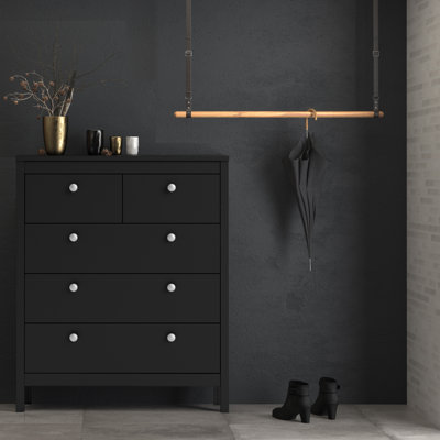 Cynsere 82.1cm W 5 - Drawer Chest of Drawers