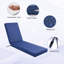 Coussin de chaise longue d'extérieur résistant aux intempéries 80 po bleu marine-1832080994-1832080997