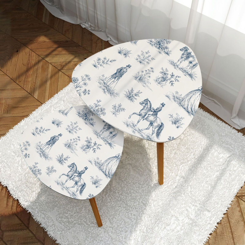 Ensemble de 2 tables basses gigognes Triangle