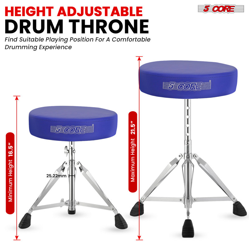 Tabouret de tambour 5 po, Bleu