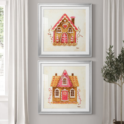 Gingerbread House III - Cadre photo, ensemble de reproductions d'art