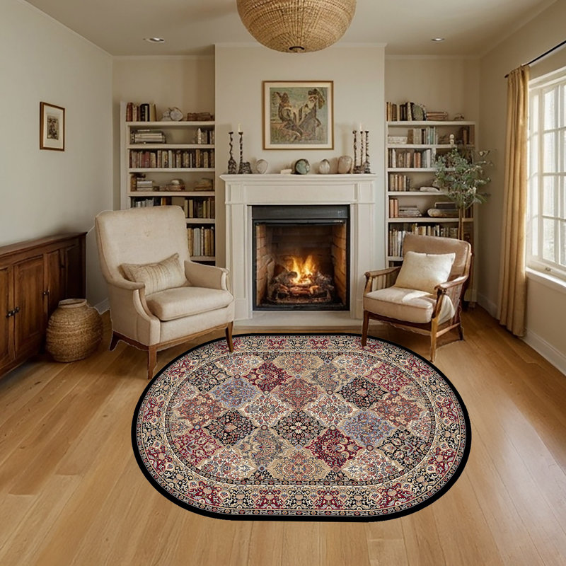 Attell Oriental Indoor Rug, Oval 6'7" x 9'6"