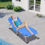 Méridienne d'extérieur, fauteuil de bronzage robuste avec trou frontal réglable à 5 positions-1539485144