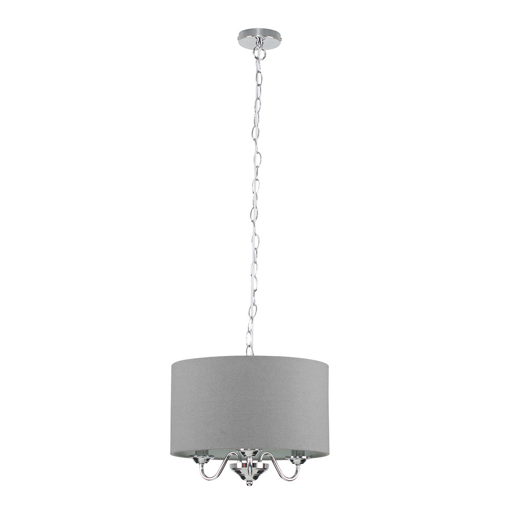 Melancon 3 - Light Chrome Drum Pendant
