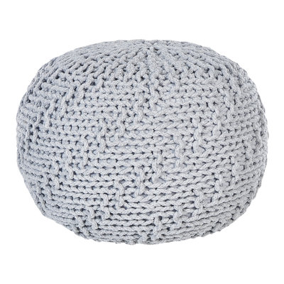 Biehl 50cm Wide Round Solid Colour Pouffe Ottoman
