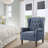 Angiolino Upholstered Button Tufted Small Accent Chair Armchair-1381443099