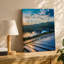 Toile, vue panoramique d'un paysage d'énergie renouvelable moderne avec art mural-1031344384