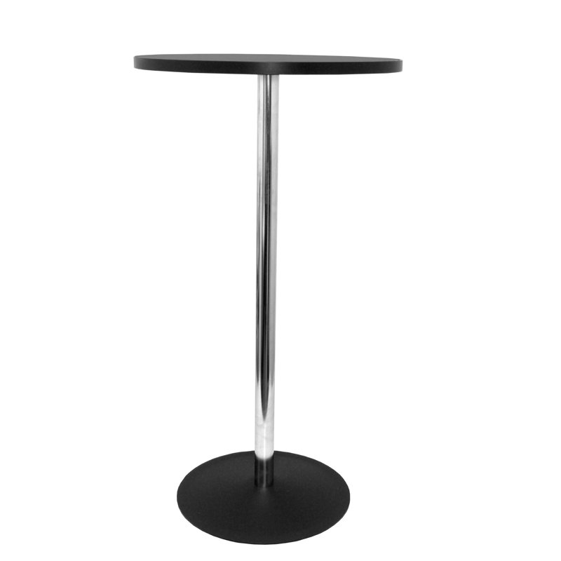 Rozell Round Wood Top Dining Table, Black