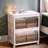 2 Tier Stackable Storage Bins Containers With Wheels For Home Living Room Office Closet