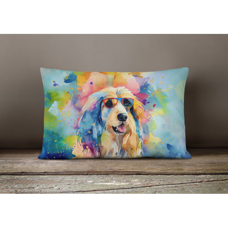 Coussin décoratif intérieur / extérieur Poodle Poodle, 1, Lévrier afghan Hippie Dawg