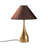 Elegant Gold Table Lamp, 19.7 x 19.7 x 26.8 Inches | Metal Body with Fabric Cap, Socket Type E27 Max 40W (Bulb Not Included) | Glamorous Design for Living Room, Bedroom, and Office, IP20 Rated-518120178-518120177