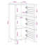 40 cm W Solid Wood Highboard