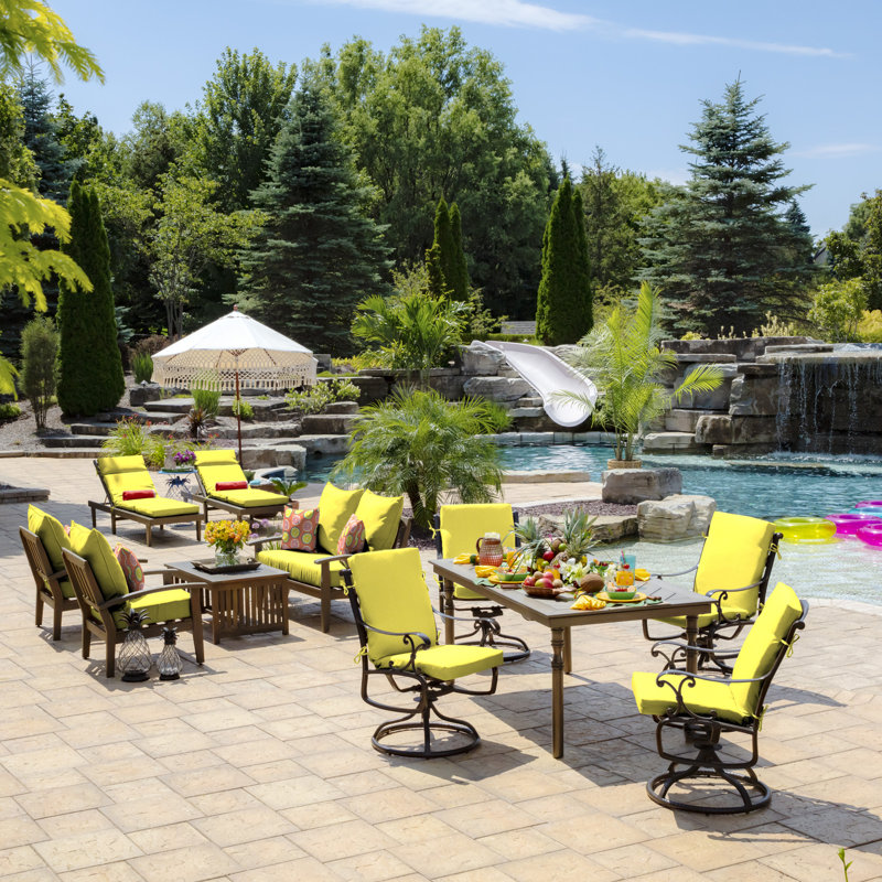 ARDEN Outdoor Lounge Chair 3.5" Cushion, 3.5" H x 20" W x 20" D, Lemon