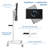 White Mobile Portrait to Landscape TV Cart
