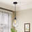 1-light Modern Hammered Tear-drop Glass Pendant Light-398678736