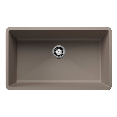 Évier de cuisine encastré super simple 32 po Precis SILGRANIT - Truffle