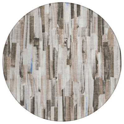 Machine Washable Indoor/Outdoor Millner ACN2255 Stripes Rug