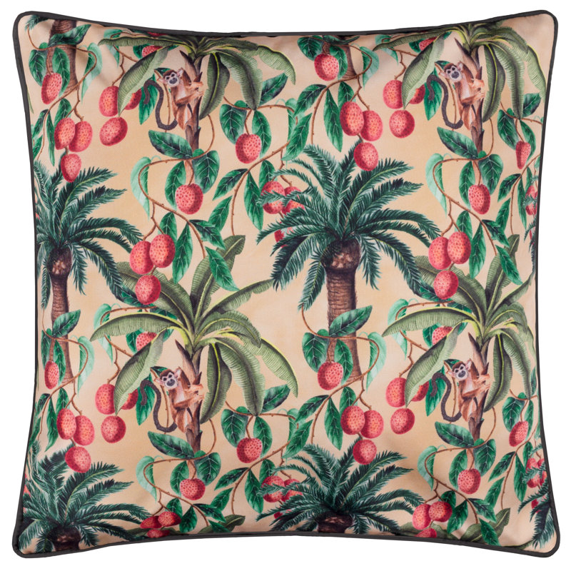 Atrayu Indoor / Outdoor Square Throw, Green Floral