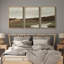"Tons de terre subtils, paysage de campagne, nature sauvage, illustration, décor, terre panoramique", 3 pièces sur toile-98249356-98249357