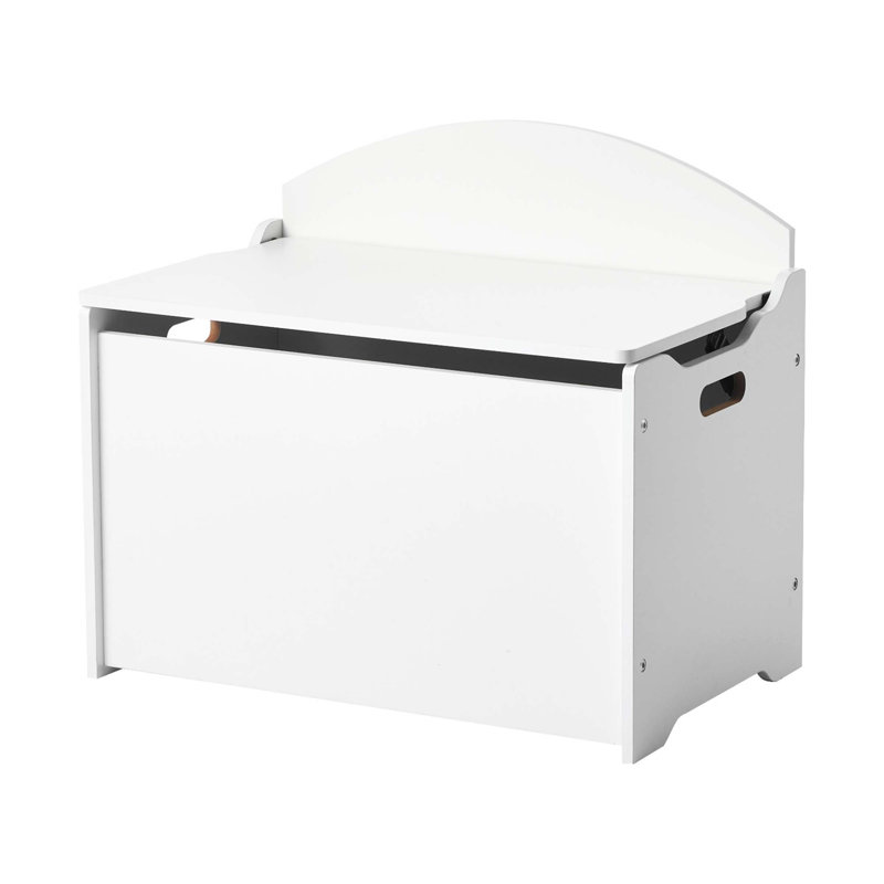 Banc de rangement en bois pour enfants avec dossier, coffre à jouets de grande capacité, conception à charnière sécuritaire pour salle de jeux et salon