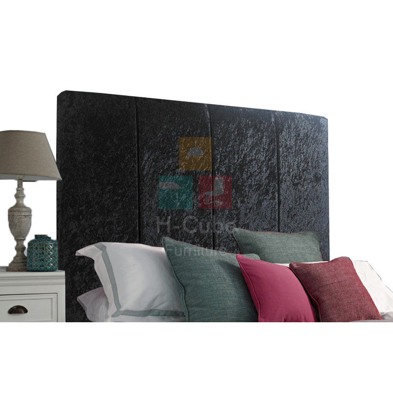 Alton Upholstered Headboard, Black, Double (4'6)