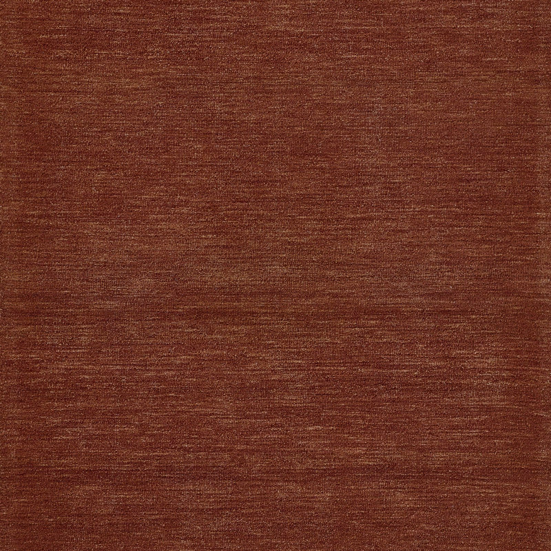 Tapis rouille en laine de couleur unie touffeté à la main Ebern Designs, Rectangle 3 pi 6 po x 5 pi 6 po