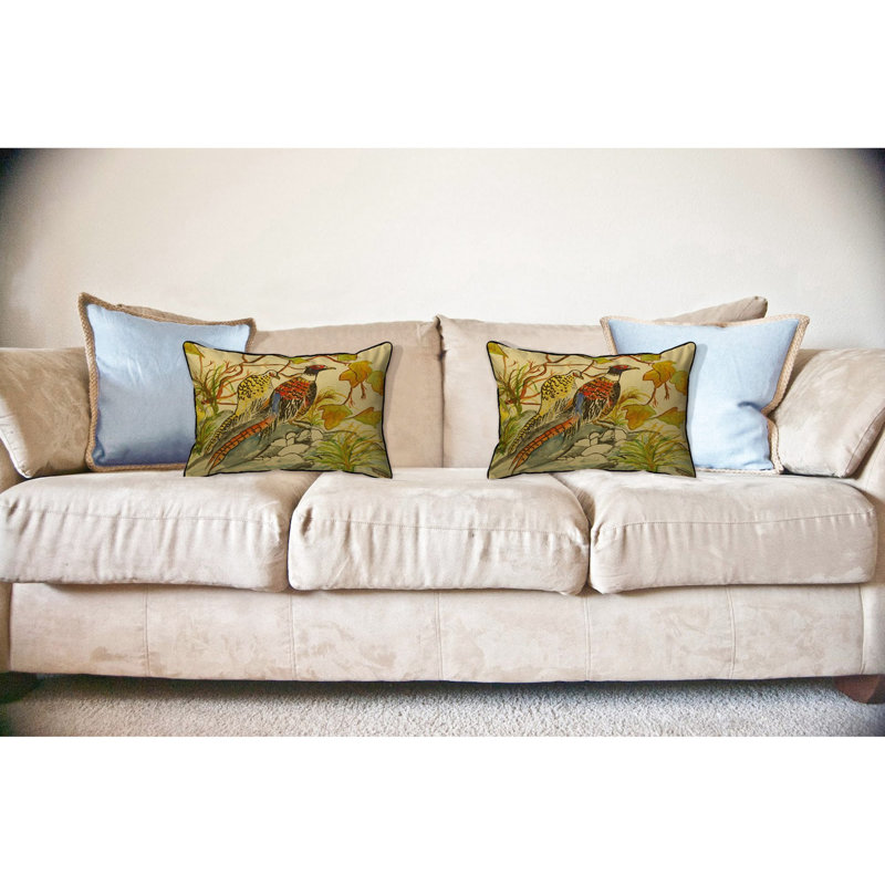 Coussin lombaire d'extérieur Pheasant, 16 po x 20 po