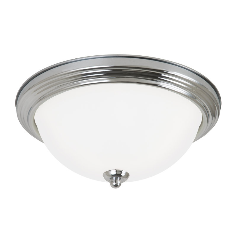 Plafonnier encastré à deux lumières Geary de Génération Lighting par Visual Comfort, Chrome, Oui