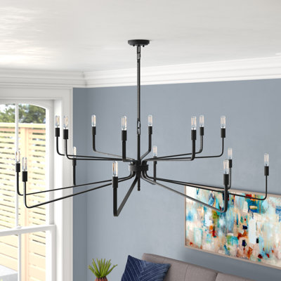 Lustre à étages 16 lumières Anacelia