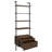 Wendell Walnut 4-Shelf Storage Wall Bookshelf