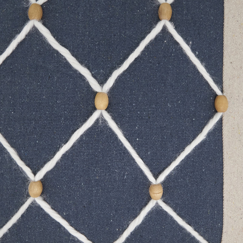 Oreiller en polyester Coastal Rope and Bead, Sans insert de coussin