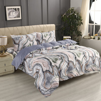 Bliss Complete Bedding Set Galaxy Duvet Cover Fitted Sheet With Matching Pillow Case