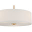 Luminaire suspendu ou semi-encastré à DEL Mid Town de 18 po Pattii en laiton brossé antique H 50,5 po x l 24 po x P 24 po-937528113