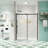 Sliding Shower Door With 5/16" Tempered Glass, Matted Black, Versatile Application Glass Bathroom - Sliding, Matte Black Look