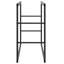 Support à bois de chauffage noir en acier 21,7 po x 11,8 po x 24 po