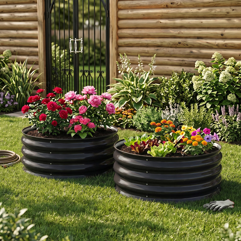 Planter Box, 2, Black, 30cm H x 60cm W x 60cm D