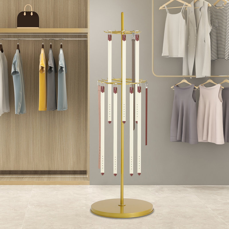 Donivin Metal Tie & Belt Rack, Gold
