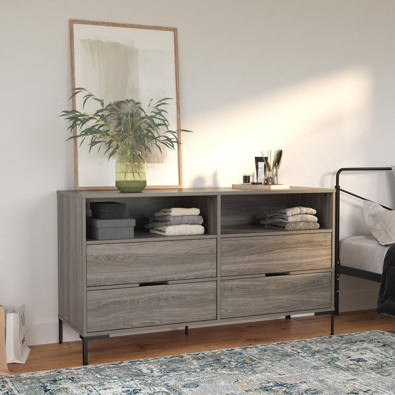 Commode double à 4 tiroirs l 59,6 po Newtowne
