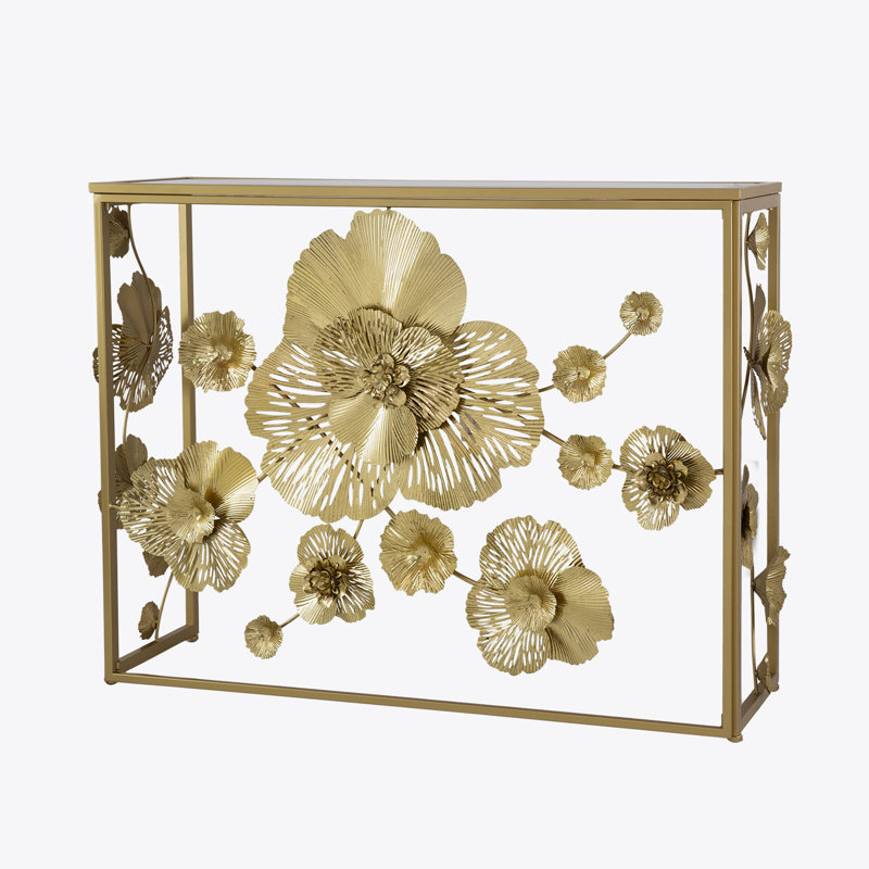Clearfield 38.8'' Glass Top Console Table