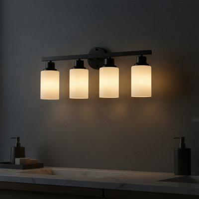 Éclairage pour meuble-lavabo 4 lumières (ampoules non incluses) - douille E26