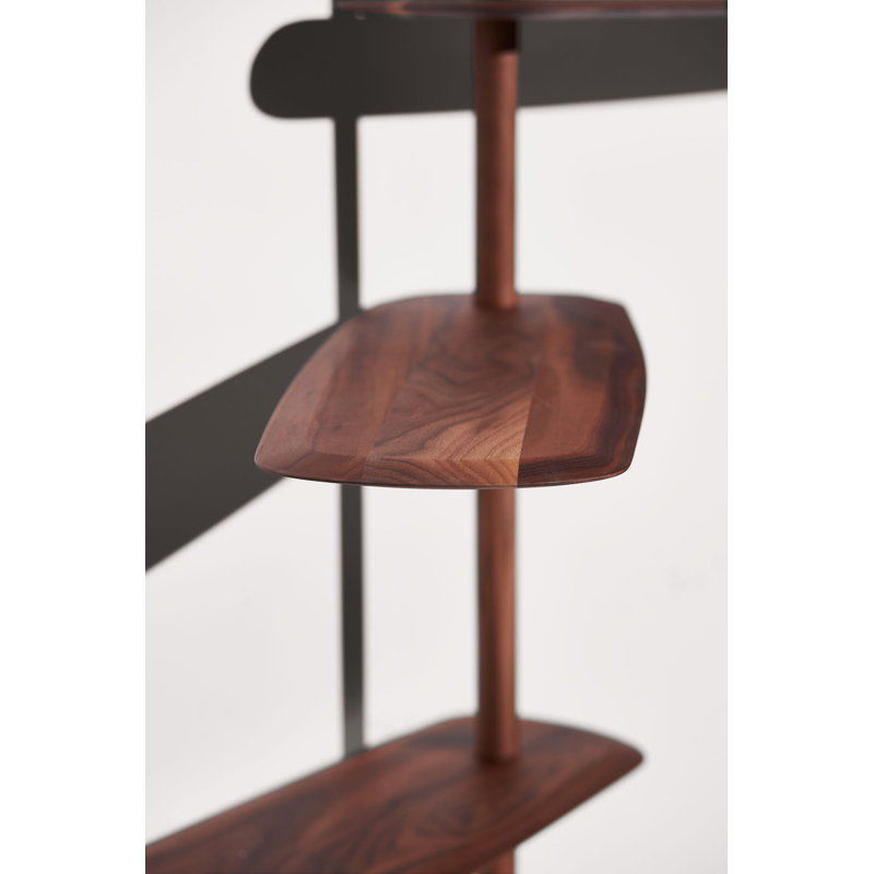 Unica 36.22" H x 70" W x 11.8" D Shelving Floor, Walnut