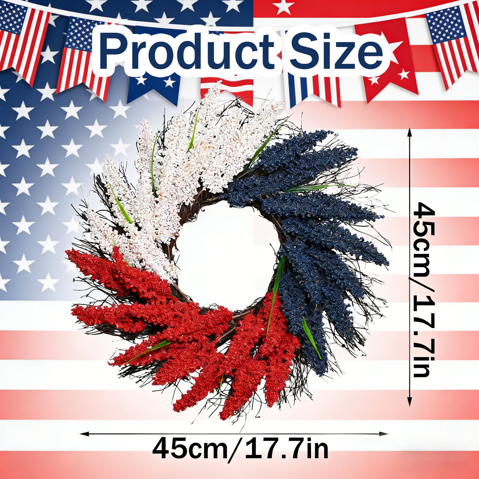 18" Berry Independence Day Wreath