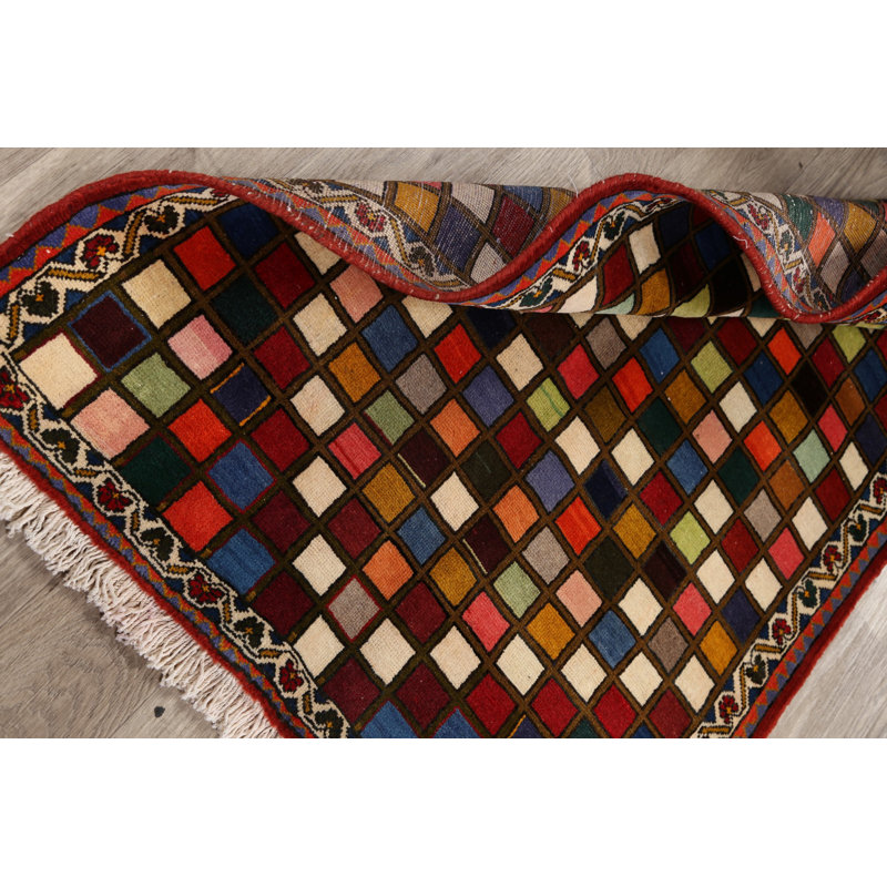 One-of-a-Kind 3'4" X 4'9" New Age Wool Area Rug in Multicolor