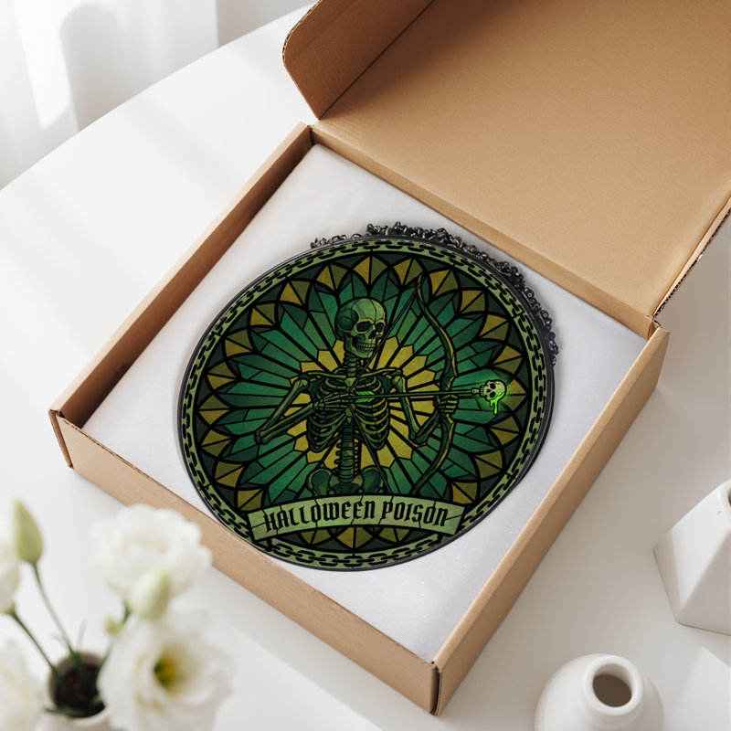 Panneau de vitrail en verre coloré 12 "H 12"