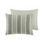 Housse de couette 100% coton en très grand / très grand lit avec 3 taies décoratives à rayures blanches
