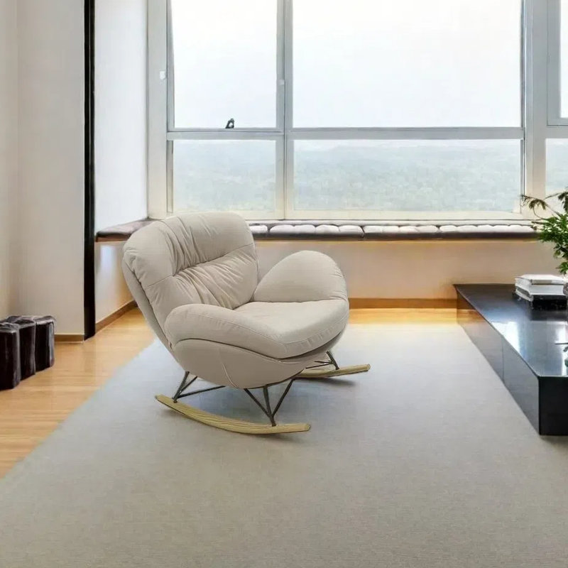Chaise berçante de loisirs pour la maison, Gris chaleureux