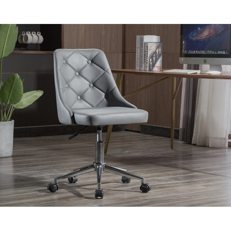 Office Chair, Grey, Chrome