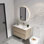 Ensemble de meuble-lavabo mural 36 po avec lavabo en céramique 36 po, 2 tiroirs à fermeture en douceur, paquet Kd