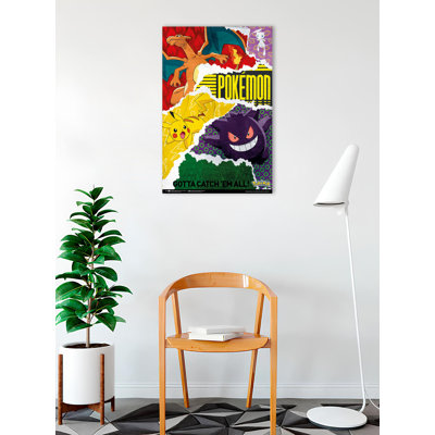  Officially Licensed Pokemon - Monsters Art Poster - 24 x 36 Inch - Decorative Print - Poster Paper - Ready to Frame